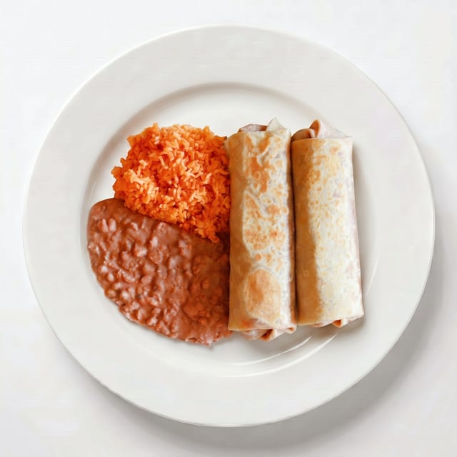 28. Burritos de Frijol y Queso, Arroz y Frijoles (Burritos Rice and Beans, Bean & Cheese).