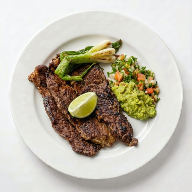 Plato de Carne Asada (Carne Asada Platter).