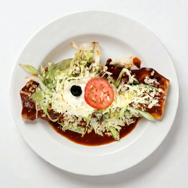Frijol, Queso y Cebolla, Res o Pollo (Bean or Cheese and Onion or Ground Beef or Chicken).