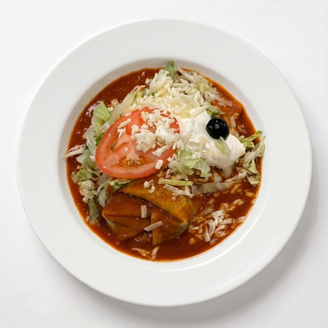 Burrito Fiesta (Pollo o Res) (Fiesta Burrito (Chicken or Ground Beef) ).