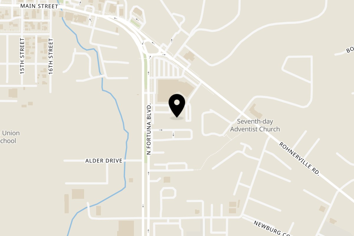Map showing the location of Las Cazuelas Restaurant & Cantina on 435 N Fortuna Blvd in Fortuna